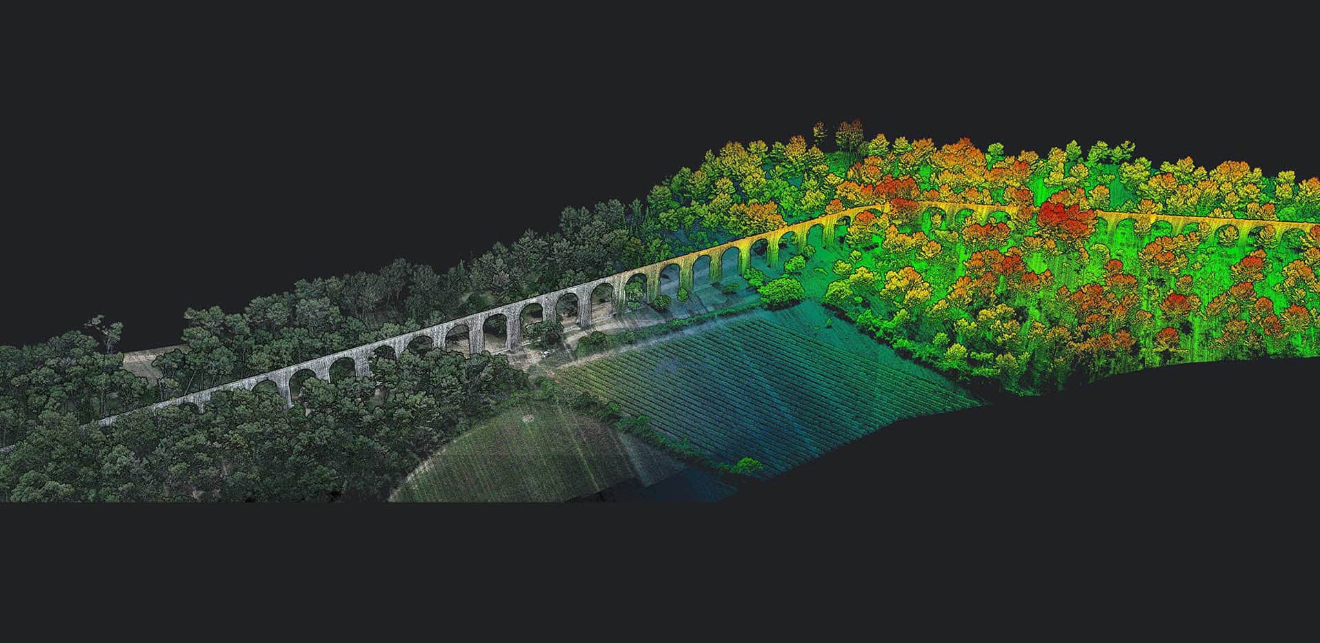Aqueduc de Castries (Hérault) — relevé photogrammétrique par drone OHM WORKS