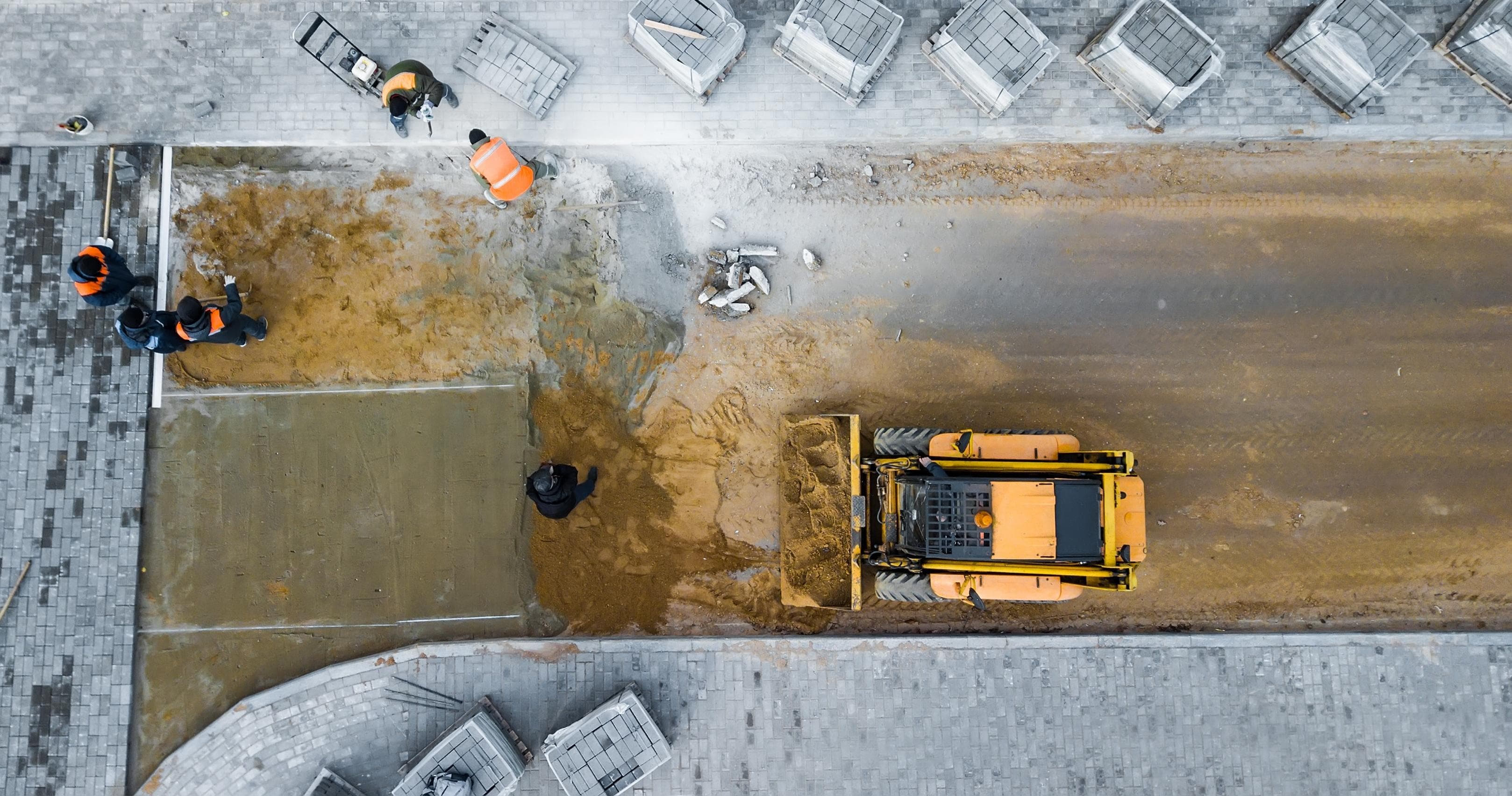 Suivi photogrammétrique aérien d'un chantier en cours