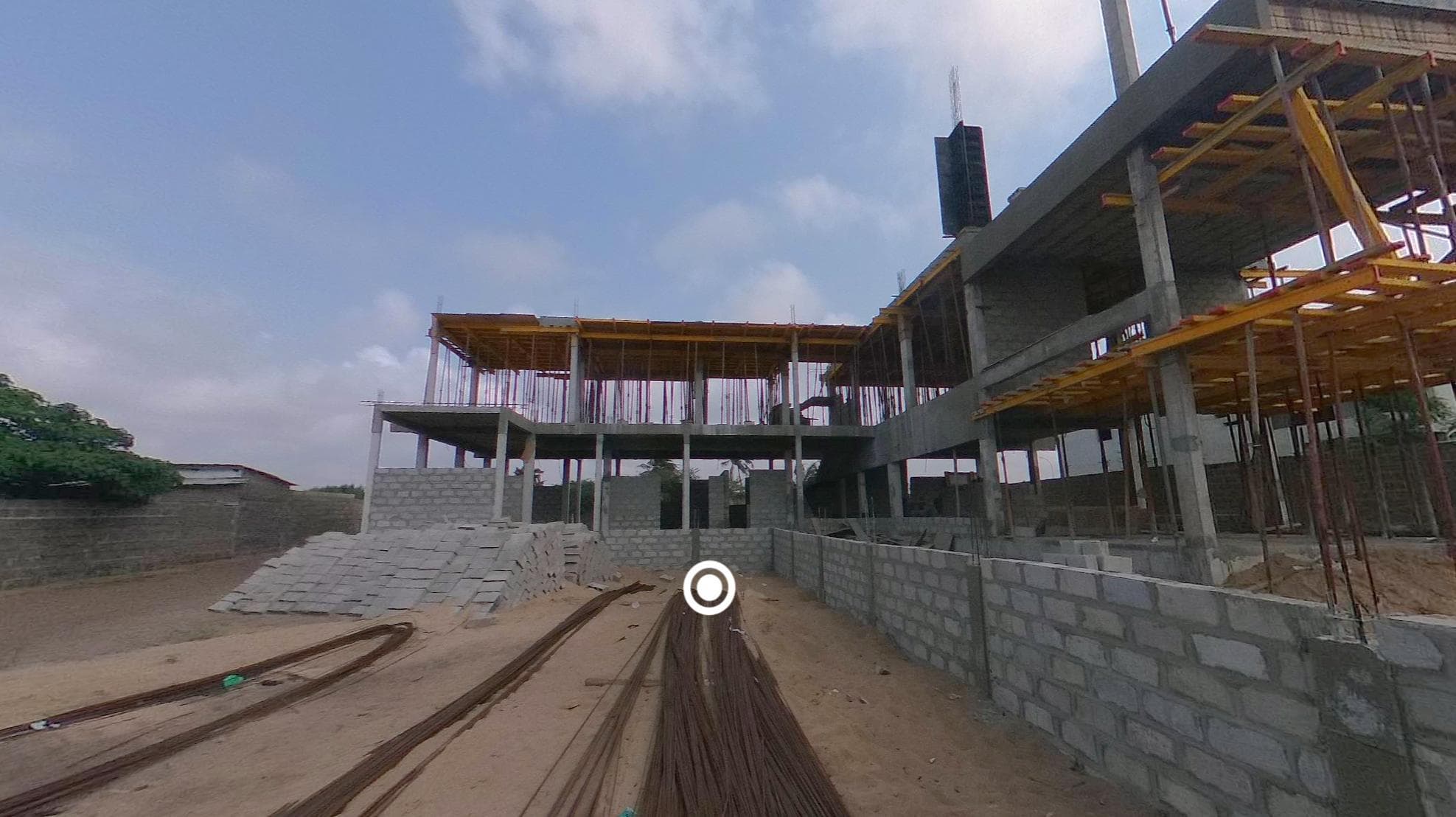 Visite virtuelle 360° d'un chantier de bâtiment au Bénin