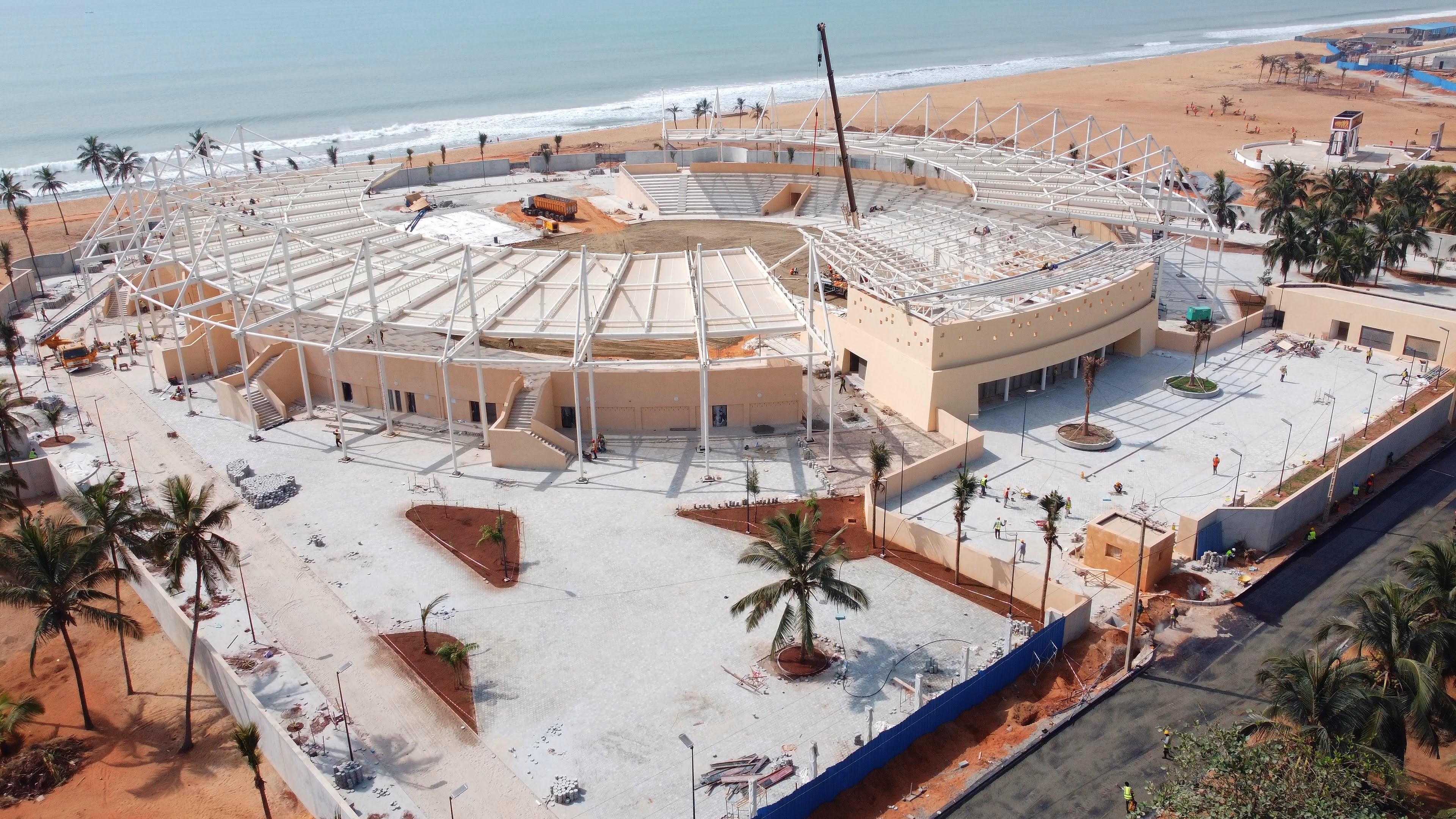 Hôtel La Marina d'Ouidah — suivi de construction par drone OHM WORKS pour Gregori International