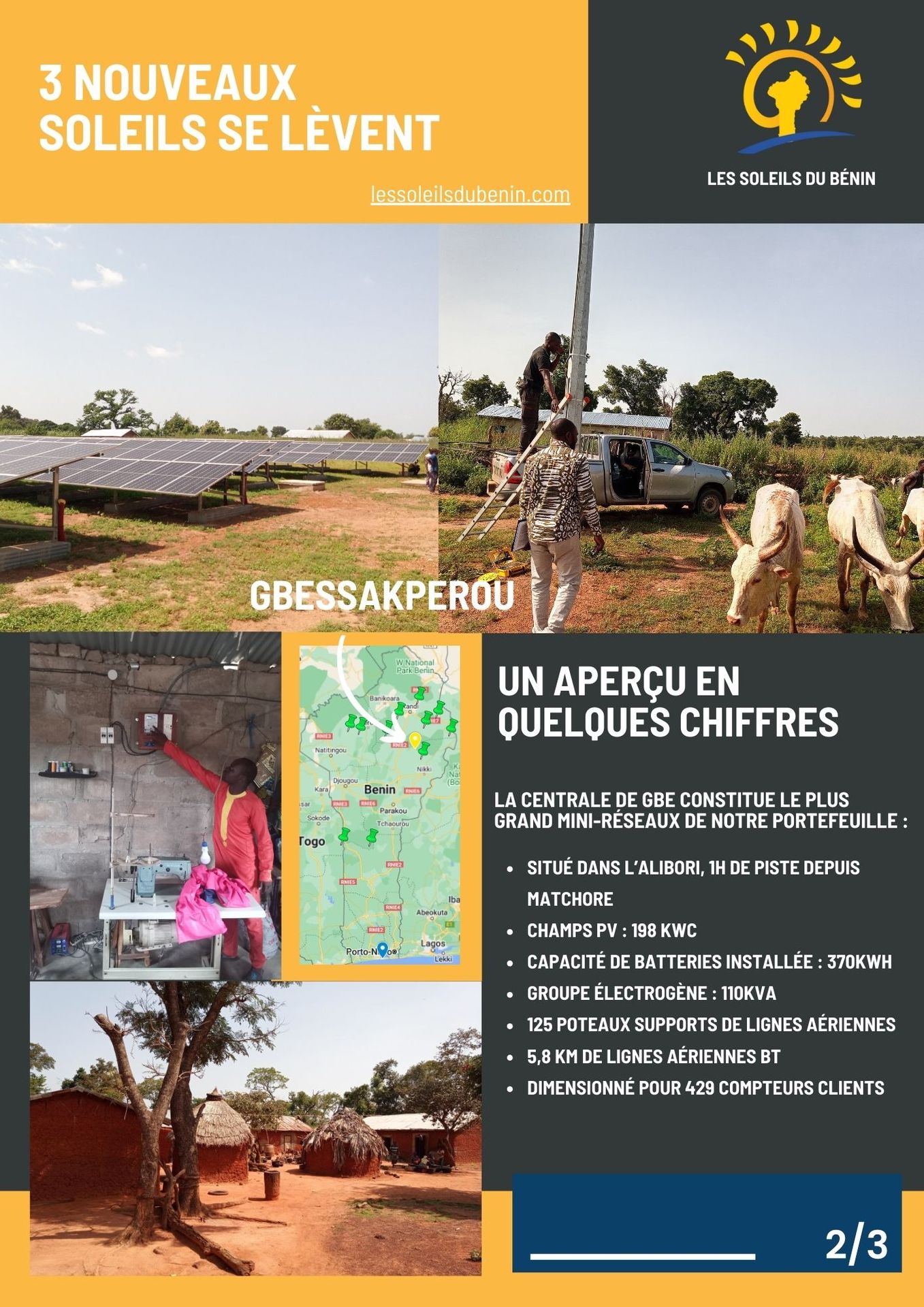 Mise en service du mini réseau de Gbessakpérou