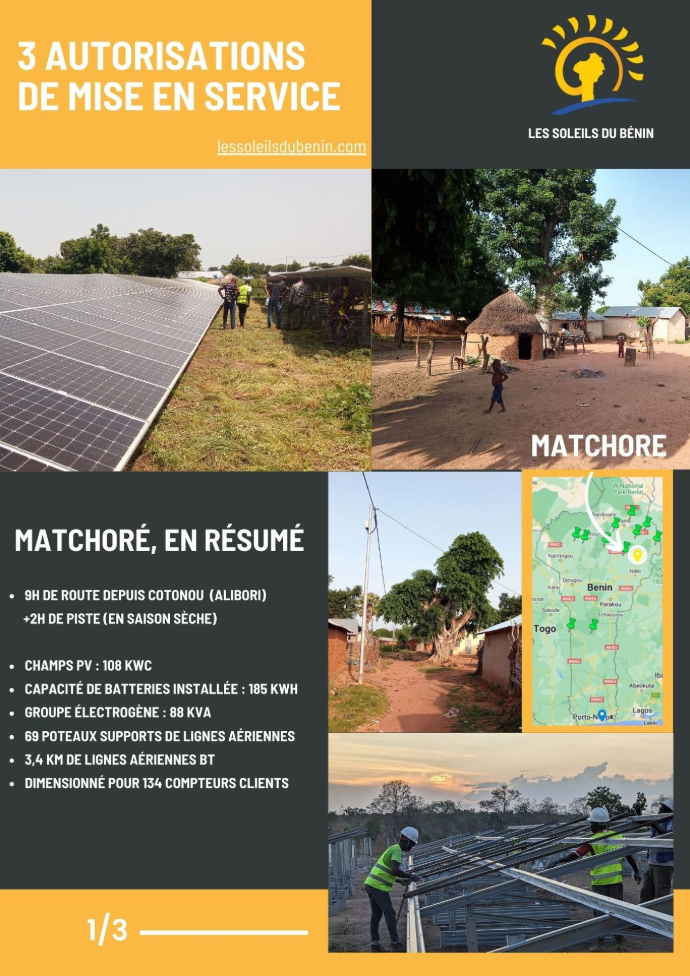 Mise en service du mini réseau de Matchoré